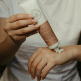 Natural hand cream, shea butter and rose flowers