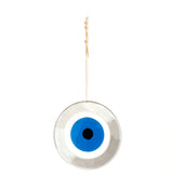LARGE ROUND SILVER EYE ~DEEP BLUE