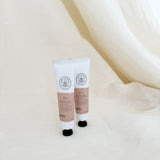 Natural hand cream, shea butter and rose flowers