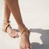 SARAI SANDALS SUEDE CAMEL