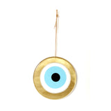 LARGE ROUND GOLD EYE ~GREEN TURQUOISE