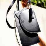 BLACK LEATHER SQUARE WALLET