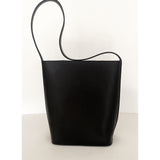 TOTE LEATHER BAG ~ALL BLACK