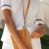 NATURAL LEATHER SQUARE WALLET