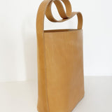 TOTE LEATHER BAG~NATURAL