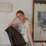 CASHMERE COTTON MOHAIR BEADED VEST