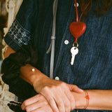 HEART KEY CHAIN - RED