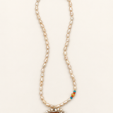 AMBER EYE PEARL NECKLACE