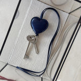 HEART KEY CHAIN - BLUE