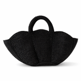 ANNA RAFIA BAG - BLACK small