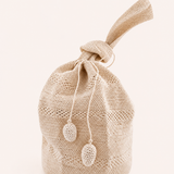 THE HIPPIE RAFIA BAG - LACE BIANCO