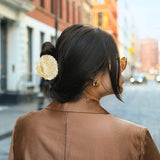 SCALLOP SEASHELL CLAW BEIGE HAIR CLIP