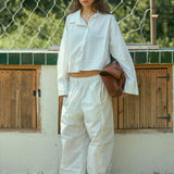 BRUNO PANEL PANTS WHITE & LIGHT BLUE STRIPES