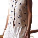 THE BLUE FLOWER VEST
