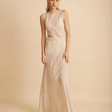 MAXI SLIT DRESS - BONE