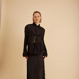 MAXI SKIRT SLIT - BLACK