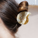 SPIRAL SHELL CLAW CREAM  HAIR CLIP