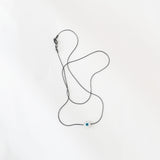 THE ROUND EYE SHAPE NECKLACE ~ MATT BLACK