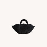 ANNA RAFIA BAG - BLACK small