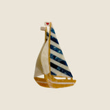 SAILBOAT CLAW BLUE HAIR CLIP
