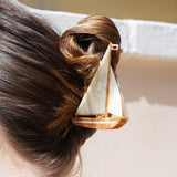 SAILBOAT CLAW CREAM HAIR CLIP