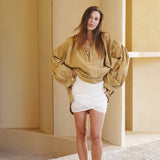 CATRE LONG SHIRT TABACCO