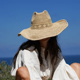 BORSALINO CROCHET RAFIA HAT - NATURAL