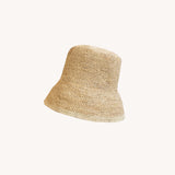 RAFIA BUCKET HAT, BRIM 9 CM