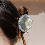 SCALLOP SEASHELL CLAW BABY BLUE HAIR CLIP