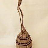 THE HIPPIE RAFIA BAG _ DOUBLE STRIPES BORDEAUX