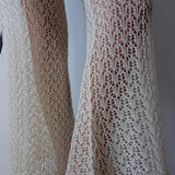 HANDKNITTED BEIGE PANTS