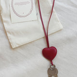 HEART KEY CHAIN - RED