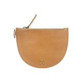 NATURAL LEATHER HALF MOON WALLET
