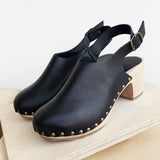 THE HIGH BLACK VACCHETA CLOG new