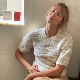 FLUFFY CASHMERE SHORT SLEEVE SWEATER