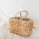 HAIRY RAFIA BASKET