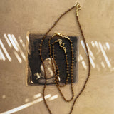 SINGLE ROW NECKLACE - BROWN