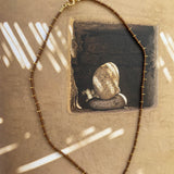 SINGLE ROW NECKLACE - BROWN