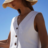 THE IVORY COTTON GILET