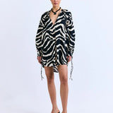 BRIANA DRESS - ZEBRA