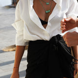 LINEN BLACK PAREO