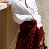 LINEN BURNT HENNA PAREO
