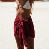 LINEN BURNT HENNA PAREO