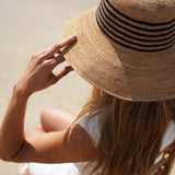 STRIPED RAFIA HAT