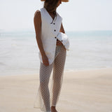 HANDKNITTED BEIGE PANTS