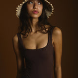HELIX WOODEN BRIM HAT - COASTAL CLAY