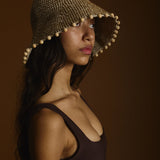 HELIX WOODEN BRIM HAT - COASTAL CLAY