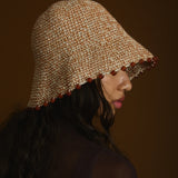 HELIX GLASS BEADED BRIM HAT - SIREN