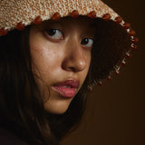 HELIX GLASS BEADED BRIM HAT - SIREN