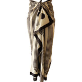 COTTON PAREO LIGNE NOIR